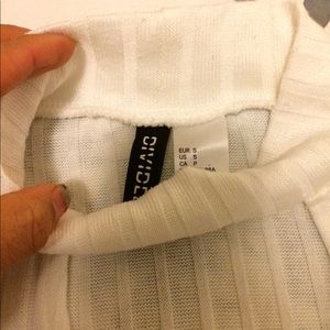 White long sleeve top